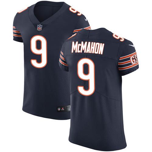 Nike Bears #9 Jim McMahon Navy Blue Team Color Men's Stitched NFL Vapor Untouchable Elite Jersey - Click Image to Close